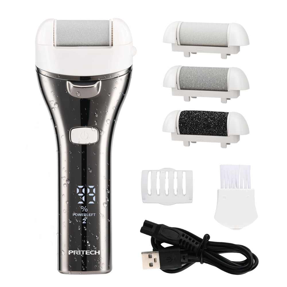 PRITECH rasoir électrique pour pieds — ensemble pratique pour réduire les callosités.