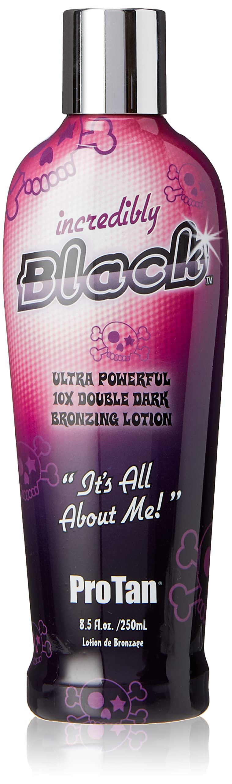 Pro Tan Lait bronzant incroyablement noir – flacon, application facile et uniforme.