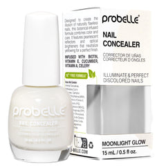 Probelle, bouteille de correcteur d’ongles éclairant pour un éclat homogène.