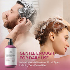 Mousse généreuse ProBliva appliquée sur les mains pour nourrir les longueurs.