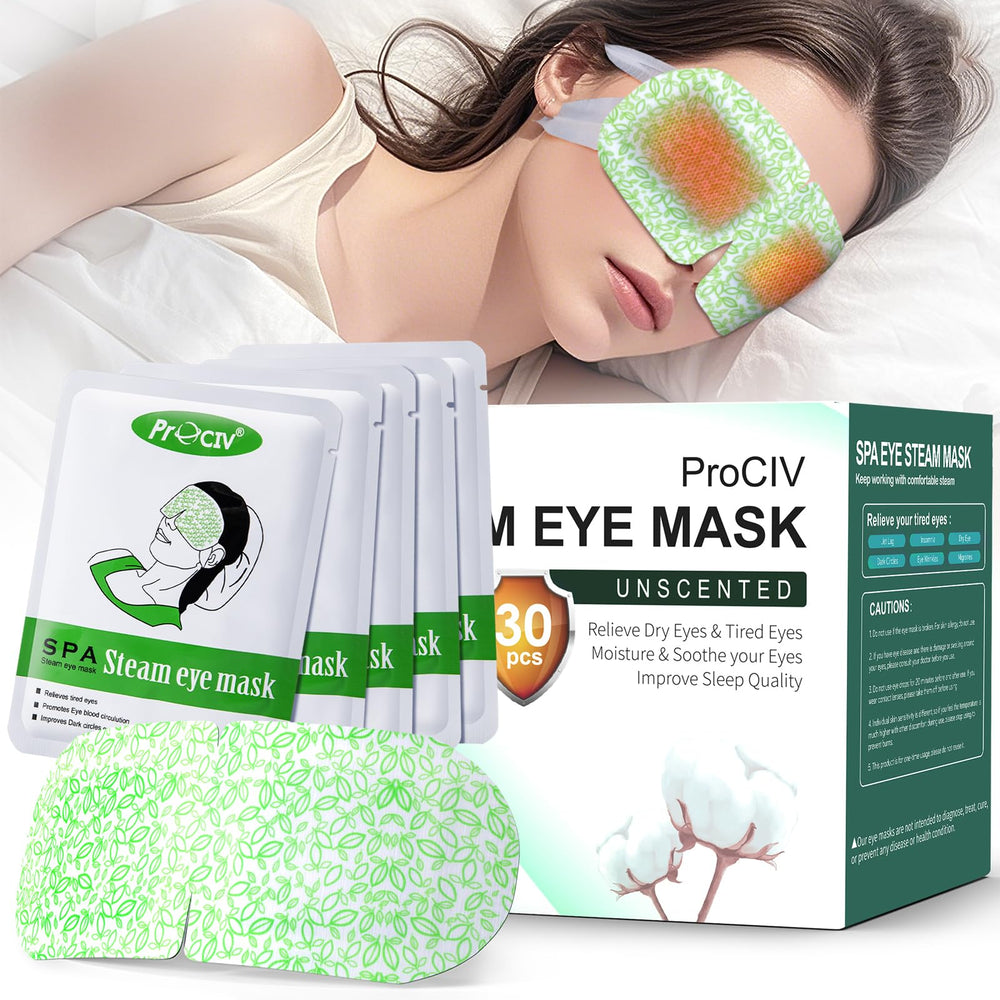 Masque ProCIV à vapeur chaude pour un réconfort rapide des yeux fatigués