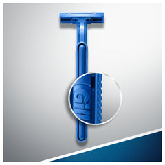 Lames Gillette Confort sur Blue II, rasage fluide et agréable.