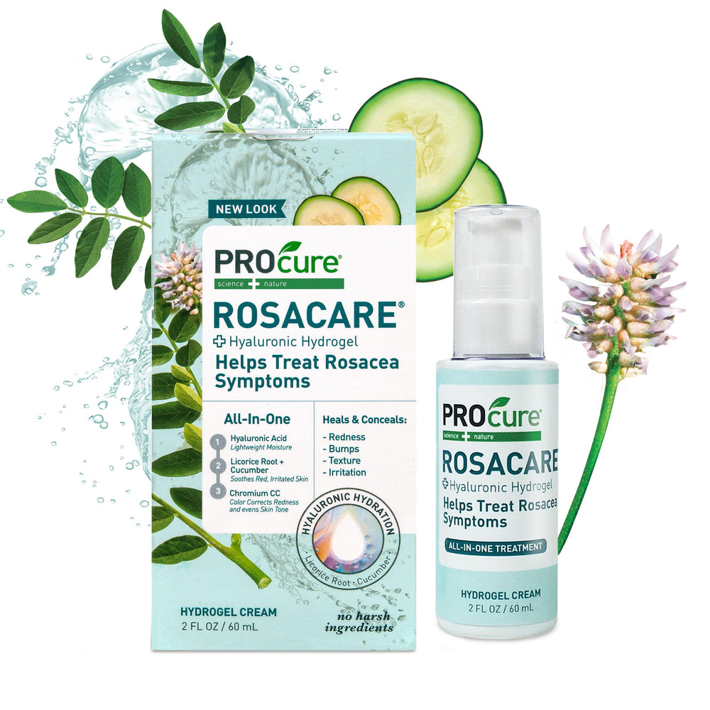 PROcure Rosacare CC Hydrogel – bouteille prête à l’emploi pour apaiser les rougeurs.