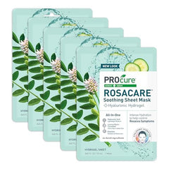 PROcure Rosacare Masque Feuille Pack5 application: douceur et rougeurs légères.