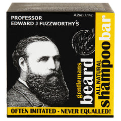 Shampoing barbe Professor Fuzzworthy's en bouteille, nettoie et adoucit la barbe.