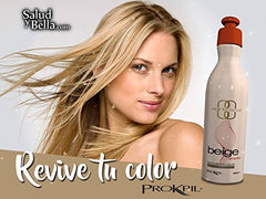 Prokpil Beige: étape d'application du soin cheveux pour nourrir la fibre.