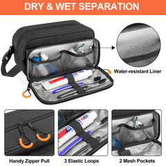 Prokva Dopp Kit avec bandes elastiques pour rasoir et huiles.