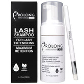 PROLONG LASH bouteille shampooing cils, nettoyage doux pour extensions et cils naturels.