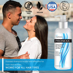 Pronexa Shampoing – Gros plan sur la texture, soutien possible pour cheveux fins.