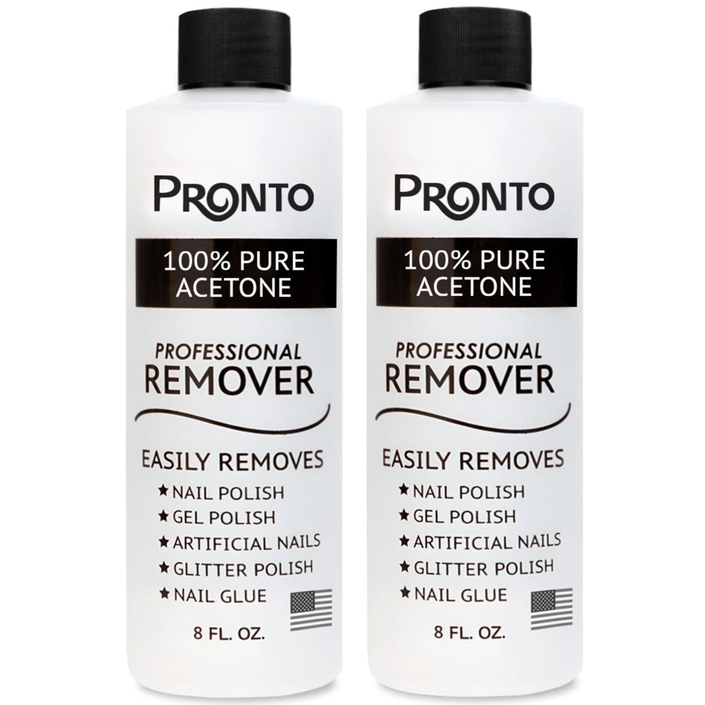 Bouteille Pronto 240 ml d’acétone pour enlever le vernis.