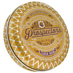 Prospectors Gold Rush Pomade dans un pot métal 4 oz, fixation moyenne et éclat discret.