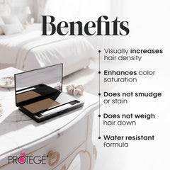 PROTÉGÉ Premium Poudre à fini naturel s'adapte parfaitement à vos cheveux.