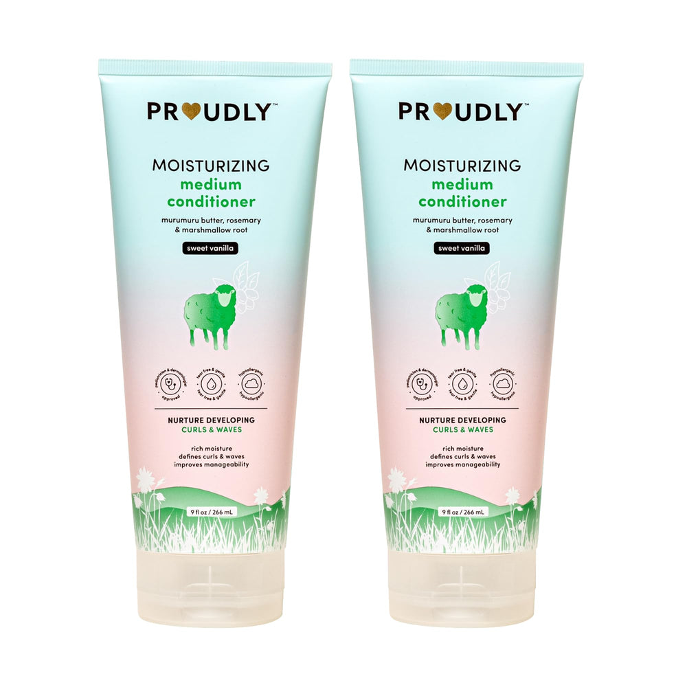 Proudly: bouteille du soin hydratant pour les boucles des bébés prêt pour usage.