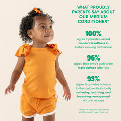 Proudly: cheveux du bébé après usage, boucles définies et souples.