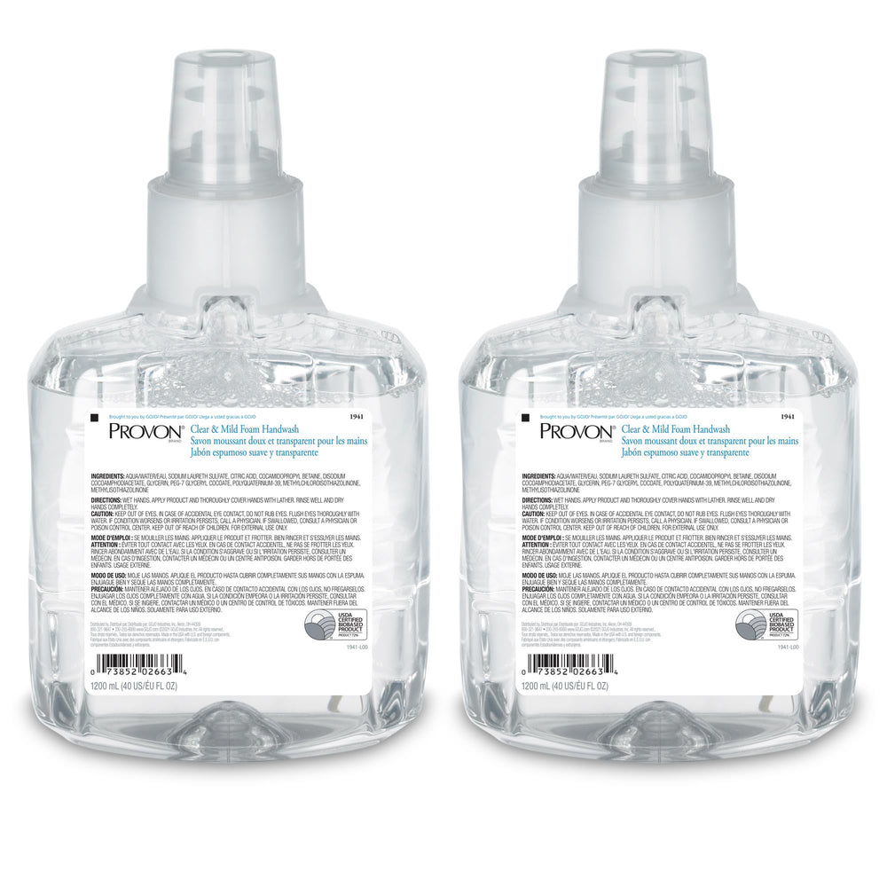 Recharge mousse Provon LTX-12 1200 ml, idéale pour les lieux à fort trafic.