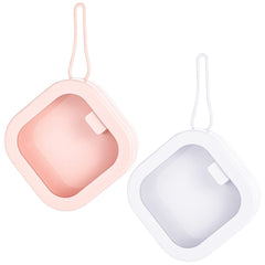 Organisateur d’attaches-cheveux Prudiut rose et blanc, rangement élégant.