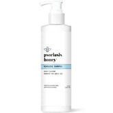 PSORIASIS HONEY Renewing Shampoo, bouteille, soin quotidien doux pour cuir chevelu sec.