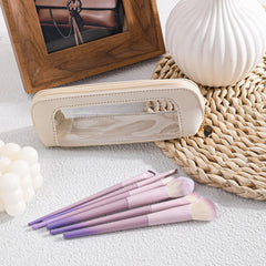 Psyqtsuary rangement cosmétiques avec zip beige accessoire clair
