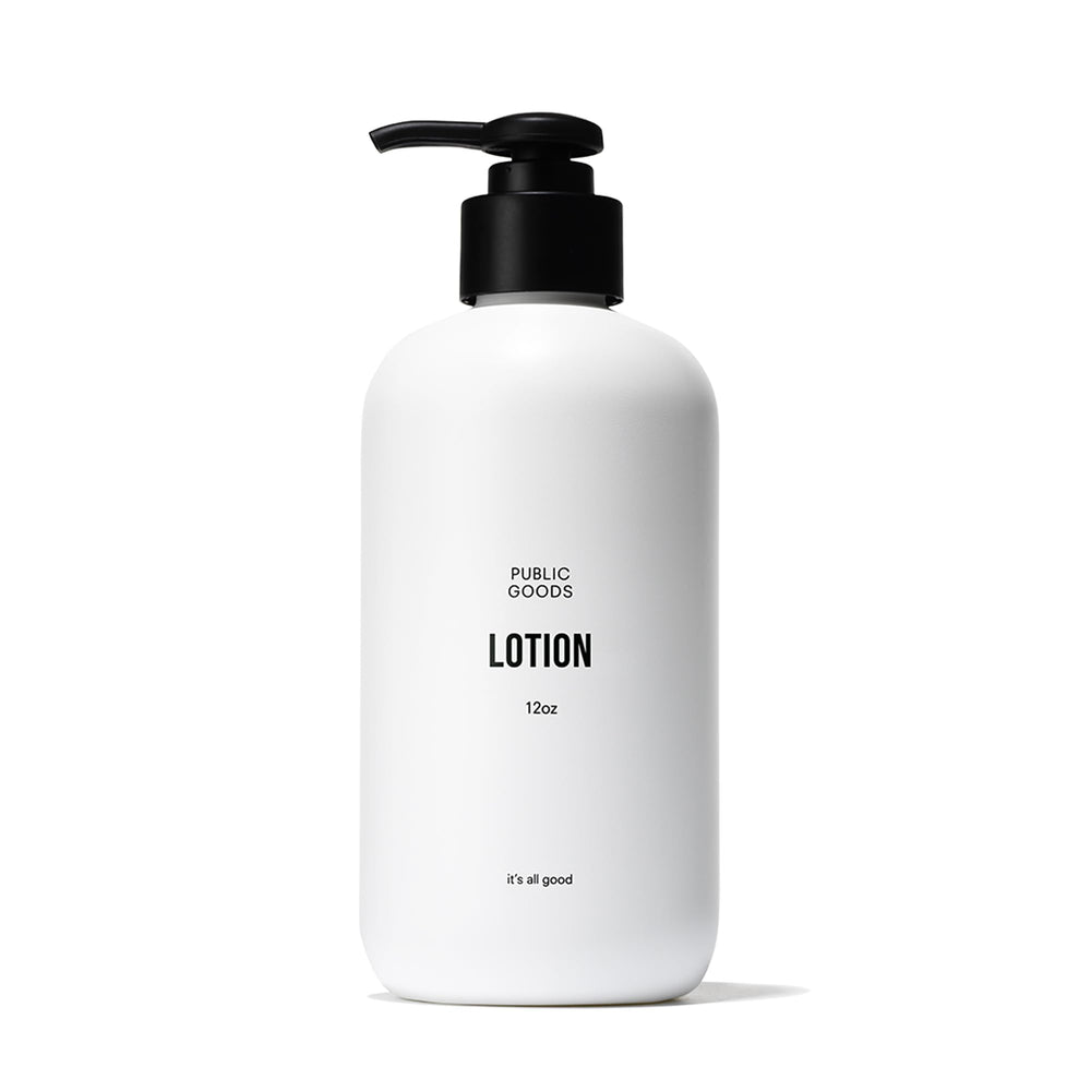 Public Goods Lotion Corps et Mains: bouteille éco et hydratation douce.