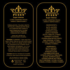 Vernis PUEEN Super Intense jaune vif pour stamping, motifs nets.