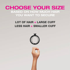 PuffCuff Mini clip: prise en main douce pour cheveux bouclés.