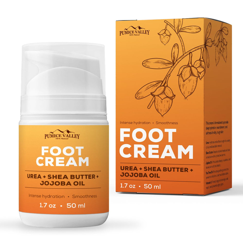 Crème Pumice Valley pour pieds hydratation en profondeur des talons secs.