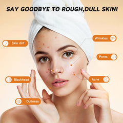 Application en massages circulaires avec Pumkot, action purifiante sur les pores.