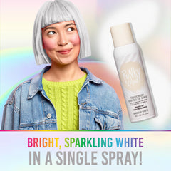 Cheveux avec coloration Punky Blanc sibérien sur mèches pour accent stylé.