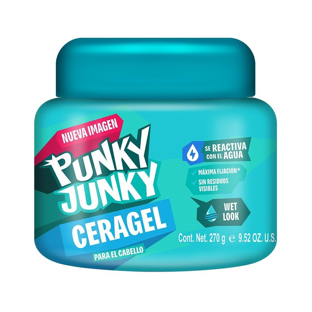 Punky Junky Cera Gel Fx Brillante, bouteille prête à l’usage et brillance durable