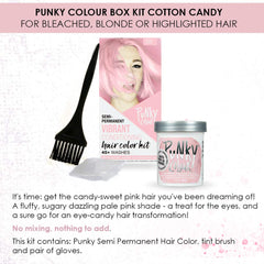 Punky kit coloration barbe-à-papa – soin hydratant au quinoa pour cheveux doux.