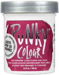 Punky Rose Red, bouteille, couleur semi-permanente prête à l'emploi pour un look audacieux.