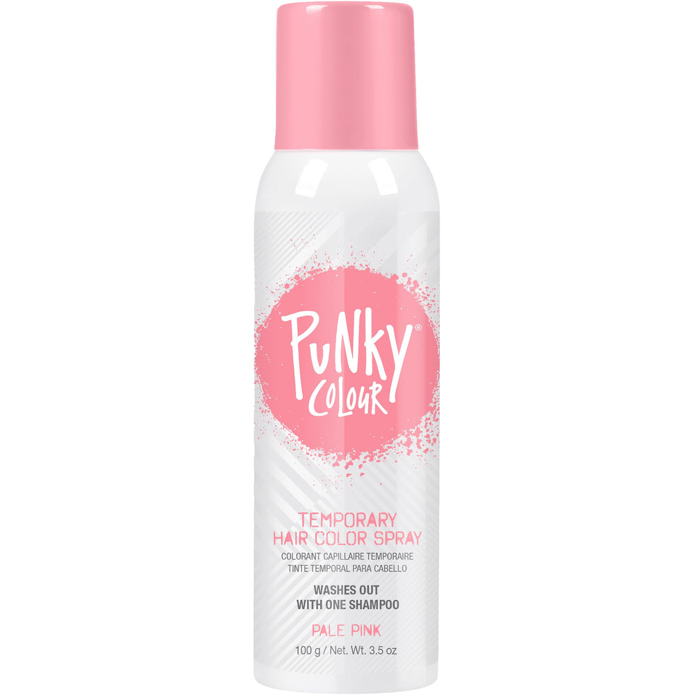 Punky Spray couleur temporaire Rose pâle, bouteille prête à l’emploi pour un look rapide.