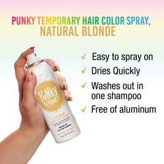 Punky teinte cheveux temporaire sans dommage, option pratique entre les colorations.