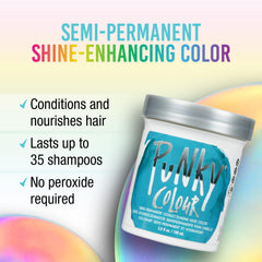 Punky Turquoise — Applicateur pinceau pour une application précise et homogène.