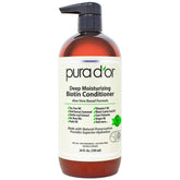 PURA D'OR – conditionneur biotine, bouteille prête à l'emploi pour cheveux hydratés.