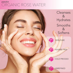Application sur le visage avec le tonique PURA D'OR hydratant.