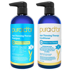 PURA D'OR flacon-shampooing-traitement-chute-cheveux, soutien douceur et volume potentiel