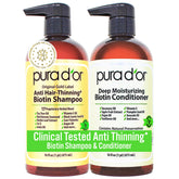 PURA D'OR Shampoing Gold Label; flacon visible et volume potentiel.