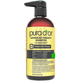 PURA D'OR Shampoing Thérapie Avancée – bouteille visible, pour plus de volume et fortification des cheveux