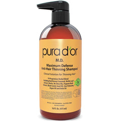 PURA D'OR Max Defense: bouteille de shampooing pour cuir chevelu sain et cheveux plus épais