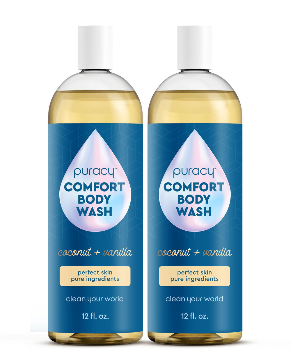 Puracy bain-corps coco-vanille: douceur parfumée et hydratation légère.