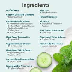 Ingrédients Vitamine E et Aloe Vera pour peau douce