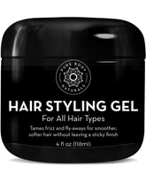 Pure Body Naturals Gel cheveux homme, bouteille 4oz pour une tenue durable.