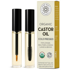 Pure Body Naturals huile de ricin, application facile sur cils et sourcils.