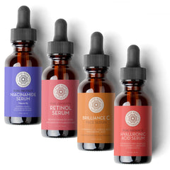 Pure Body Naturals hyaluronic acid serum bottle for deep hydration and smooth skin.