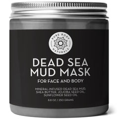 Pure Body Naturals Masque boue mer morte – emballage pratique pour votre routine beauté.