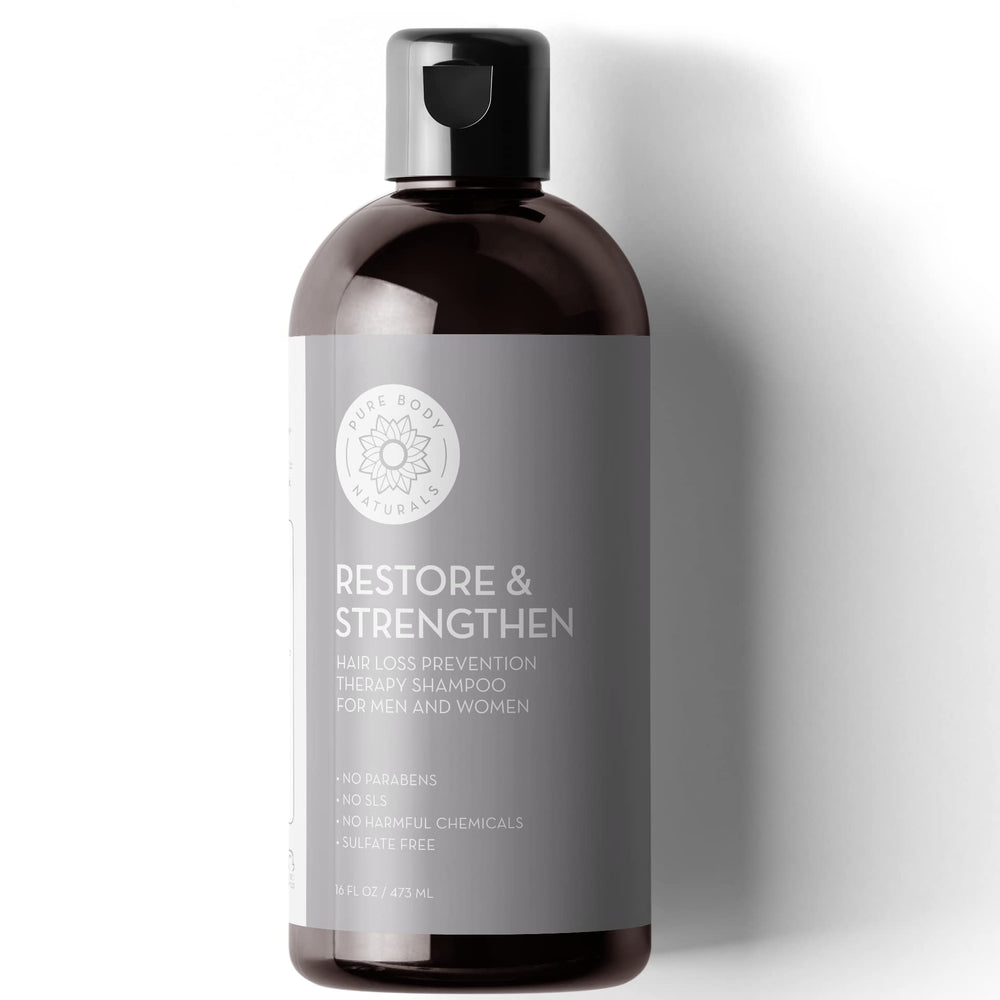 Pure Body Naturals Shampoing Anti-Chute – bouteille anti-chute prête à nourrir les cheveux.