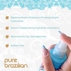 Pure Brazilian application fluide sur cheveux humides pour démêlage facile