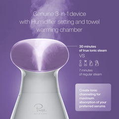 Pure Daily Care NanoSteamer humidifie la piece pour une ambiance spa a domicile.