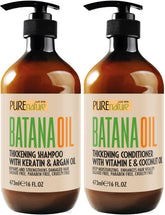 Shampooing Batana PURE NATURE LUX SPA, bouteille visible, volume potentiel pour cheveux fins.